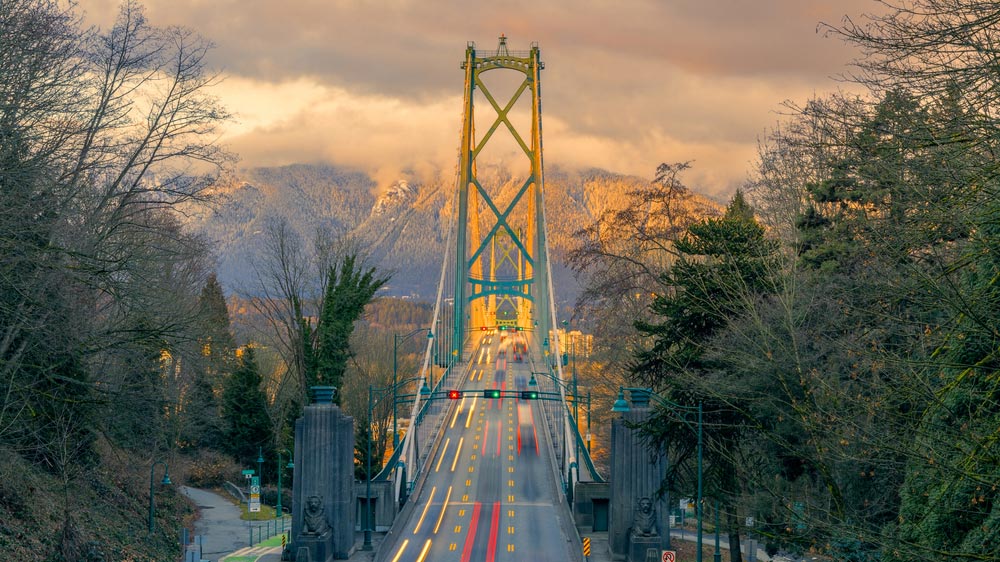 Bridge at sunset